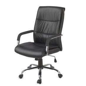Cadeira Escritorio Presidente BLM107P Blume Tela Mesh Preto Base Rodizio Cromado PU